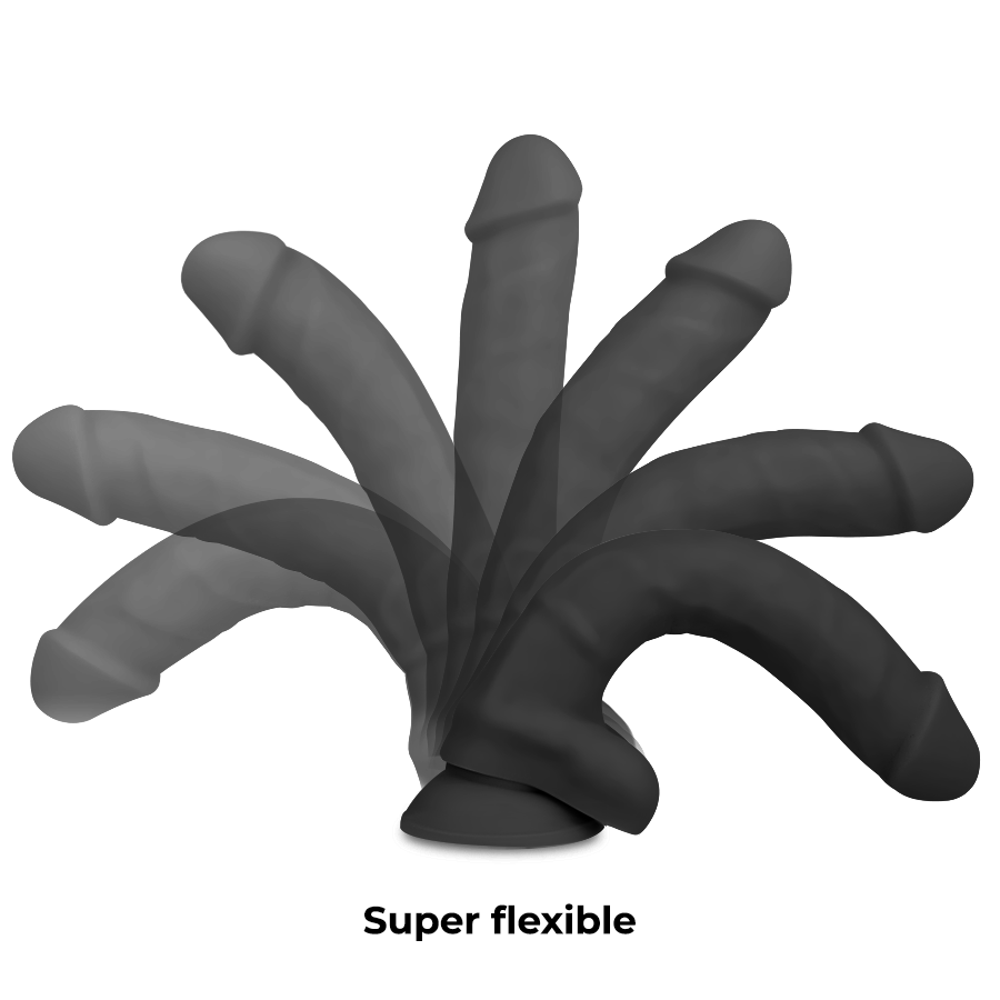 COCK MILLER - DENSITY SILICONE ARTICULABLE COCKSIL BLACK 13 CM