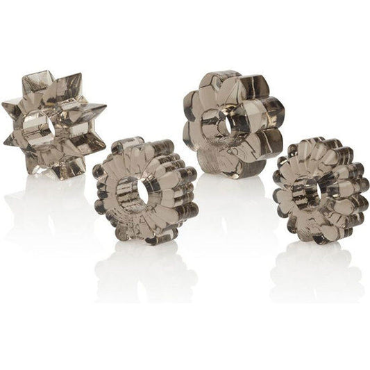 CALEXOTICS - CONJUNTO BÁSICO 4 ANÉIS DE TPR PARA PÊNIS