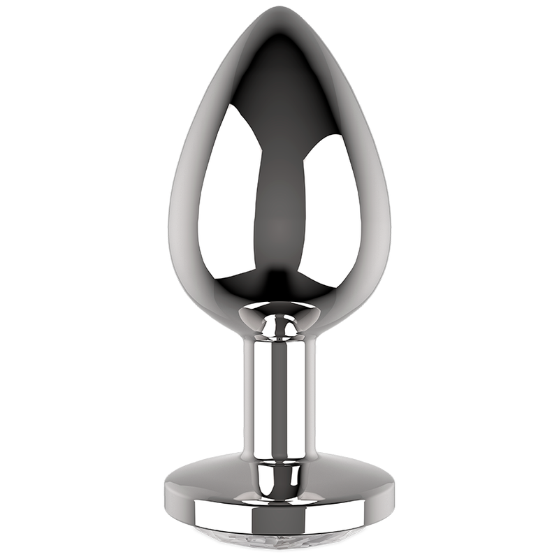 COQUETTE CHIC DESIRE - PLUG ANAL DE METAL TAMANHO M CRISTALINO 3,5 X 8CM