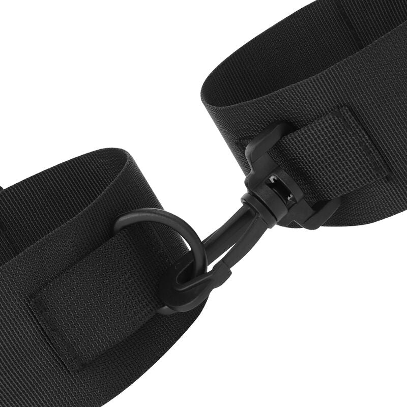 DARKNESS - BLACK NYLON ANKLE CUFFS