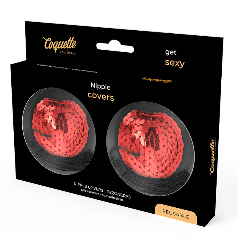 COQUETTE CHIC DESIRE - RED NIPPLE COVERS