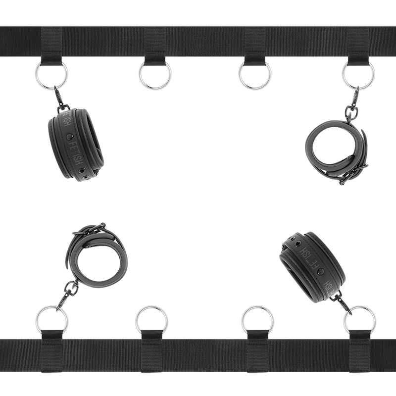 FETISH SUBMISSIVE - LUXUOSO FORRO DE NEOPRENE CAMA BONDAGE CONJUNTO