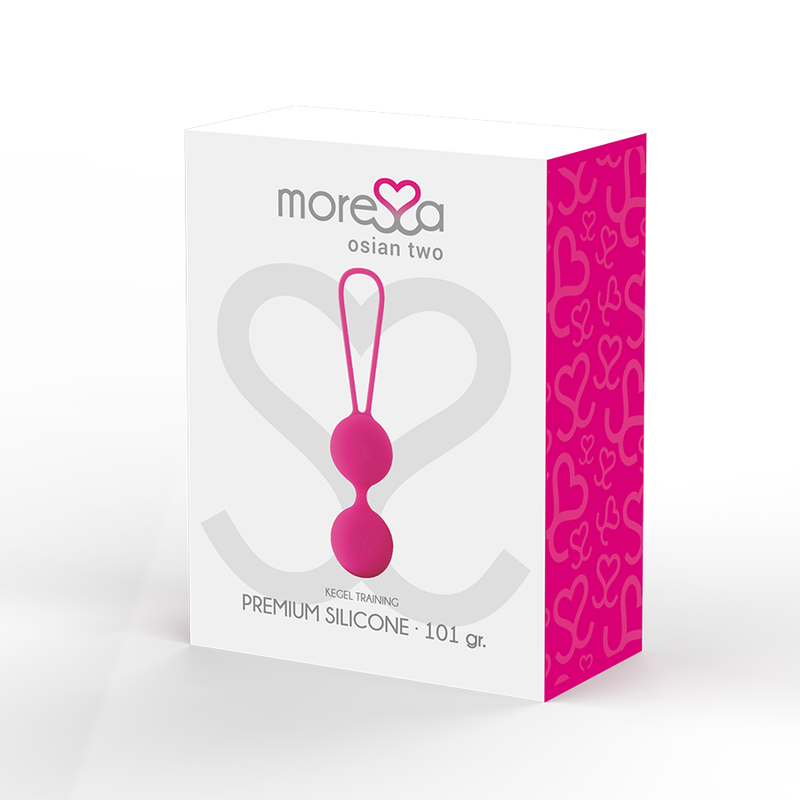 MORESSA - OSIAN TWO TREINAMENTO DO PISO PÉLVICO 101gr PREMIUM SILICONE ROSA