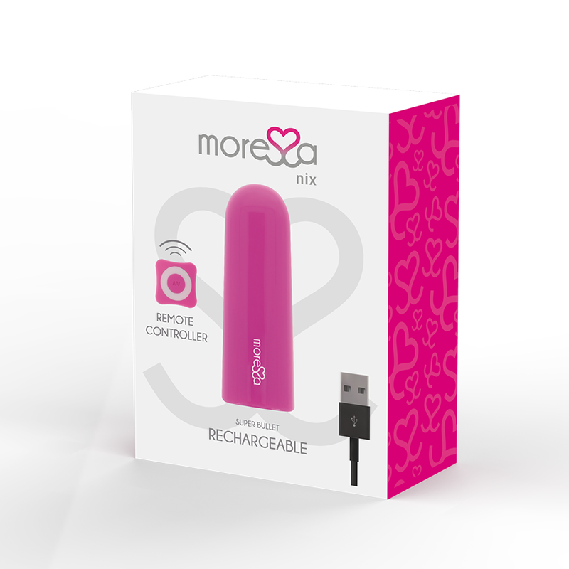 MORESSA - NIX PODEROSO VIBRADOR MULTI-JOGO CONTROLE REMOTO ROSA