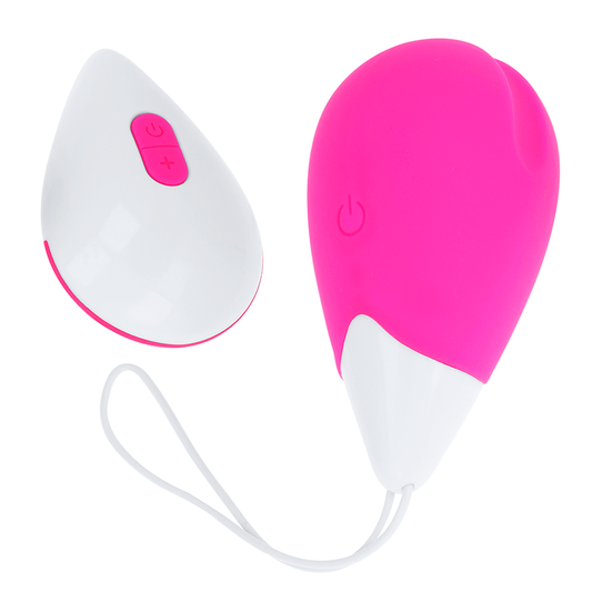 OHMAMA - PINK AND WHITE 10 MODE VIBRATING EGG