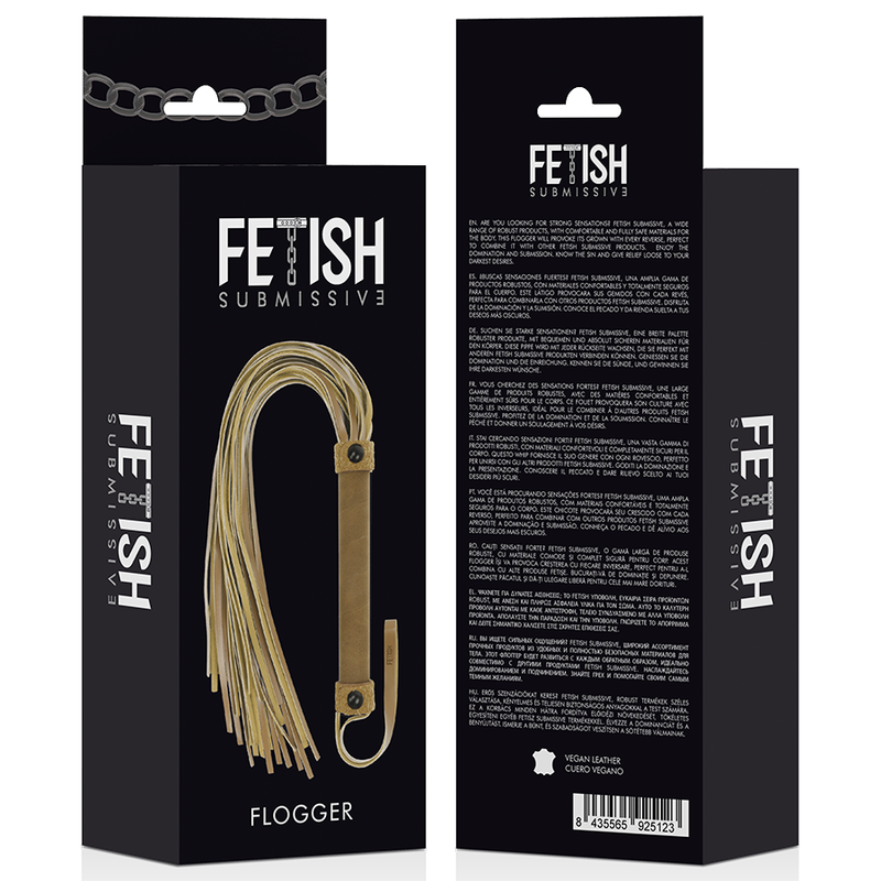 FETISH SUBMISSIVE ORIGEM - CHICOTE DE COURO VEGANO