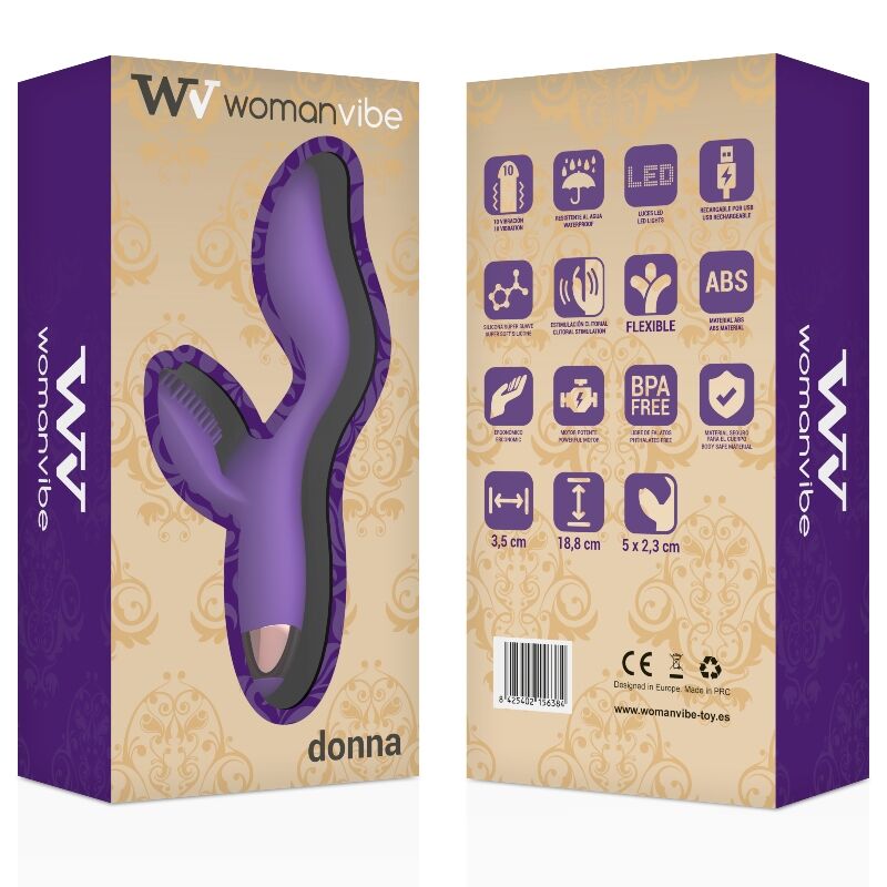 WOMANVIBE - VIBRADOR DE SILICONE RECARREGÁVEL PARA MULHERES