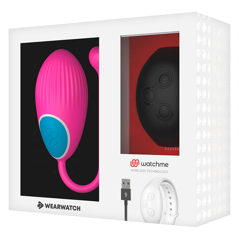 WEARWATCH - TECNOLOGIA DE CONTROLE REMOTO EGG WATCHME FÚCSIA / PRETO-AZUIS