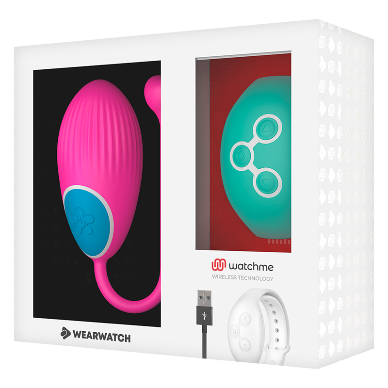 WEARWATCH - TECNOLOGIA DE CONTROLE REMOTO EGG WATCHME FÚCSIA / ÁGUA-MARINHA