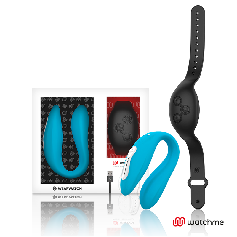 WEARWATCH - VIBRADOR DE TECNOLOGIA DUPLA WATCHME INDIGO / JET