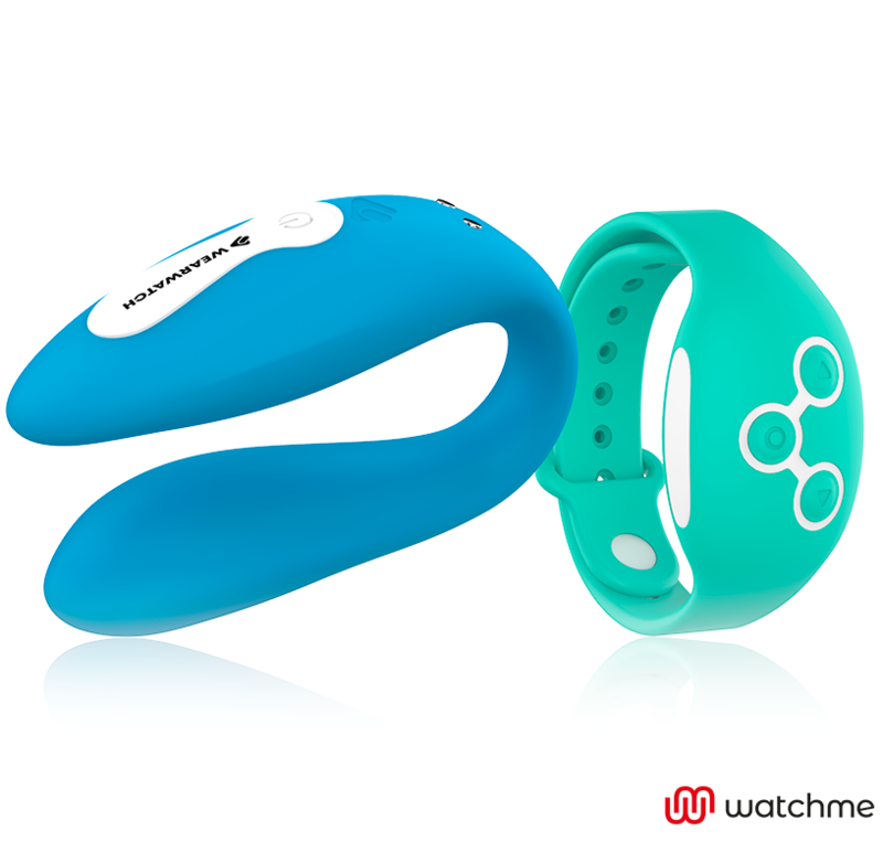 WEARWATCH - VIBRADOR DE TECNOLOGIA DUPLA WATCHME INDIGO/AQUAMARINE