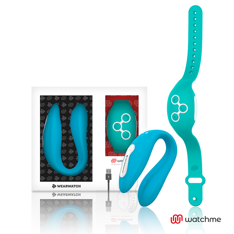 WEARWATCH - VIBRADOR DE TECNOLOGIA DUPLA WATCHME INDIGO/AQUAMARINE