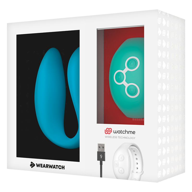 WEARWATCH - VIBRADOR DE TECNOLOGIA DUPLA WATCHME INDIGO/AQUAMARINE