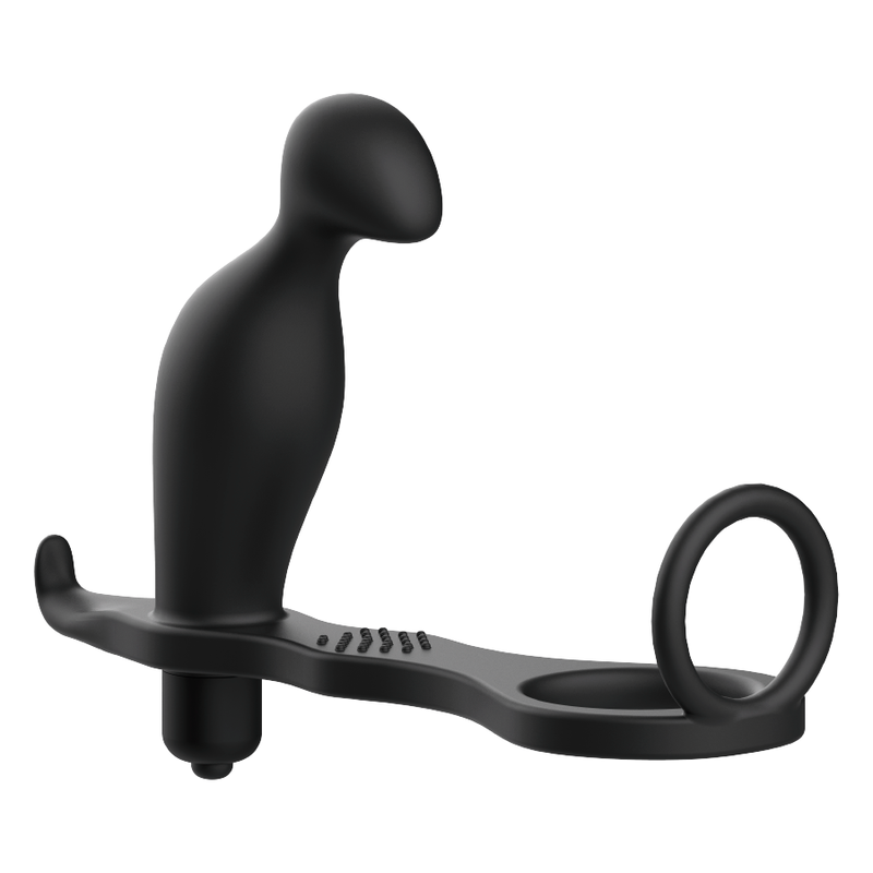 ADDICTED TOYS - PLUG ANAL COM ANEL DE SILICONE PRETO 12 CM