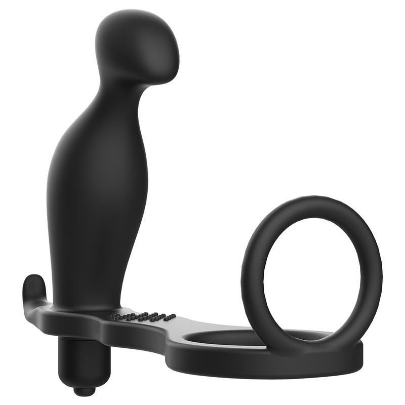 ADDICTED TOYS - PLUG ANAL COM ANEL DE SILICONE PRETO 12 CM