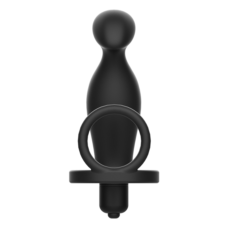 ADDICTED TOYS - PLUG ANAL COM ANEL DE SILICONE PRETO 12 CM